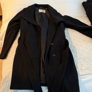 Aritzia Classic Black Trench Coat